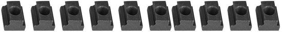 T-Gleufmoeren 10 pezzi - Acciaio di carbonio 8.8 - M8/M10/M12 Opzione - Nera ossidata - Alta resistenza - Qualità professionale