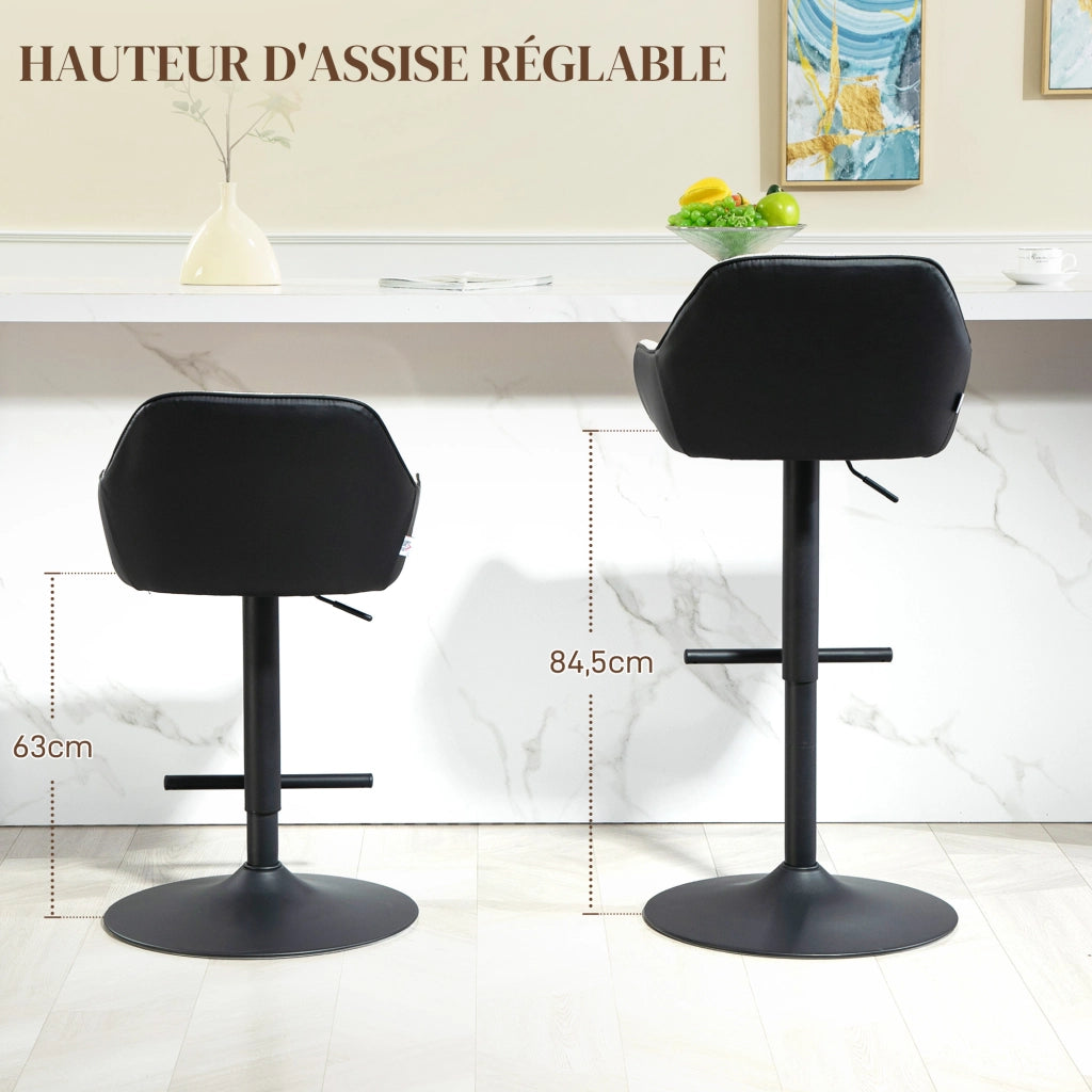 Sgabello da Bar Regolabile ¨C Xylo ¨C Tessuto Effetto Lino Grigio Base Acciaio Set 2 Pezzi
