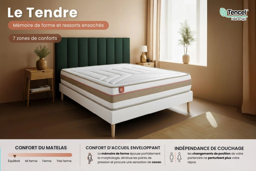 Materasso e base 90x190 cm - Le Tendre