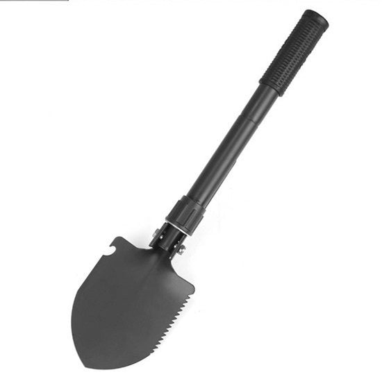 Fendina pieghevole - 41,5cm Attrezzo da giardinaggio pieghevole con tasca portatile | Lame resistenti per campeggio, escursionismo, giardinaggio, pesca e emergenze (Nero)