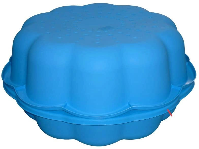 sabbiera per bambini con coperchio grande gatto plastica bambini con coperchio azzurro misure 76 cm di diametro 21 cm al