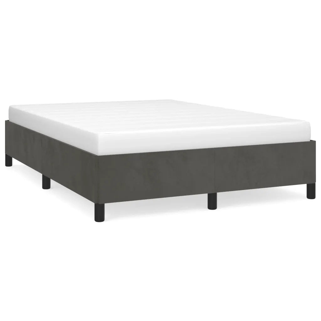 Giroletto senza Materasso Grigio Scuro 140x200 cm Velluto 347325