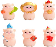 Decorazioni per tavola 6 pezzi - Ornamenti in cera - Miniature decorazioni - Posa unica - Rosa - Ideali per decorazioni di festa - Decorazioni per tavola miniature