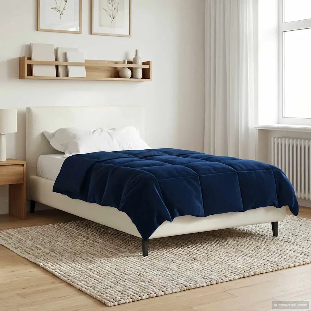 Piumone Completo Annuale Blu Scuro 140 x 200 cm Microfibra 42026050