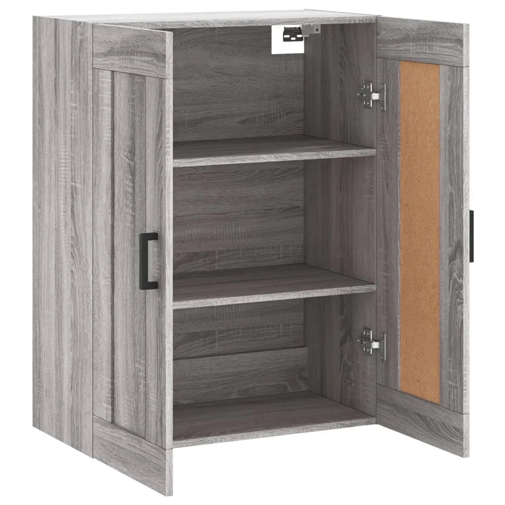 Mobile a Parete Grigio Sonoma 69,5x34x90 cm Legno Multistrato 830386