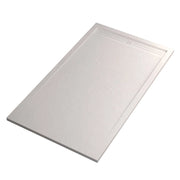 Piatto doccia in marmo resina bianco pietra cemento grid, misura 80x150