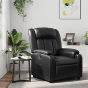 Divano Sedia-Poltrona Reclinabile Nera in Similpelle 768774