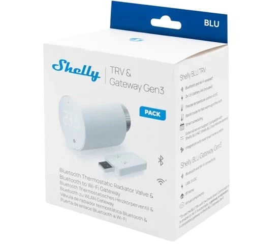 Shelly BLU TRV x2 + Shelly Blu Gateway Gen3