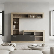 Parete Attrezzata per Soggiorno in Legno Composito cm 185x40x90 - GABE