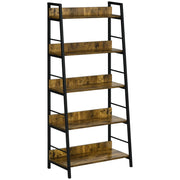 Libreria Scaffale 5 Livelli Stile Industriale ¨C Minimal ¨C 70x35x150 cm