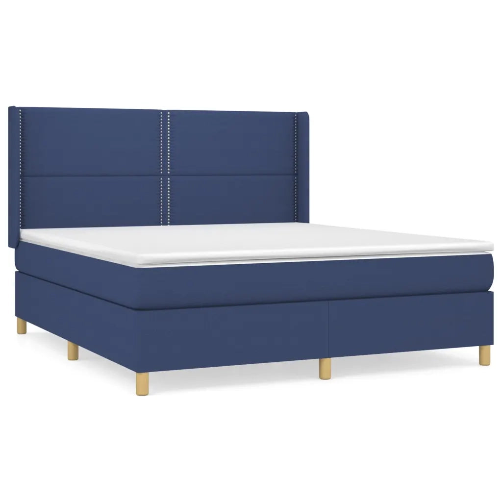 Giroletto a Molle con Materasso Blu 180x200 cm in Tessuto 3131935