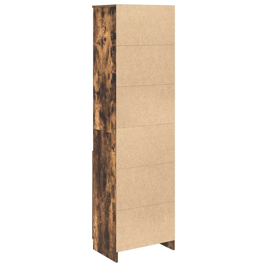 Credenza | Madia | Buffet da pranzo | Armadio da pranzo Rovere Fumo 50x35x180 cm in Legno Multistrato