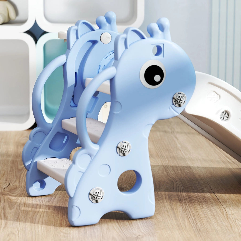 Letto a Soppalco con Scivolo e Canestro da Basket per Bambini ¨C Minimal ¨C Blu