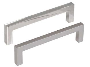 MANIGLIE PER MOBILI FISSE MOD.UN34 IN ZAMA- - interfori mm.128 cromo lucido - 5 pezzi METALSTYLE
