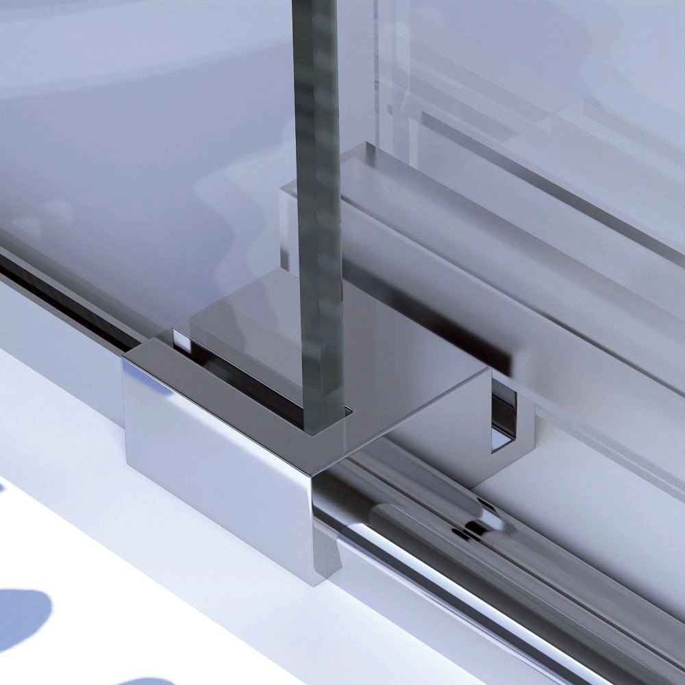 Box doccia 2 lati Fisso + Scorrevole Cristallo 8 mm Giava - Nice Soft Close - Misura: 90 x 100 x h190 cm
