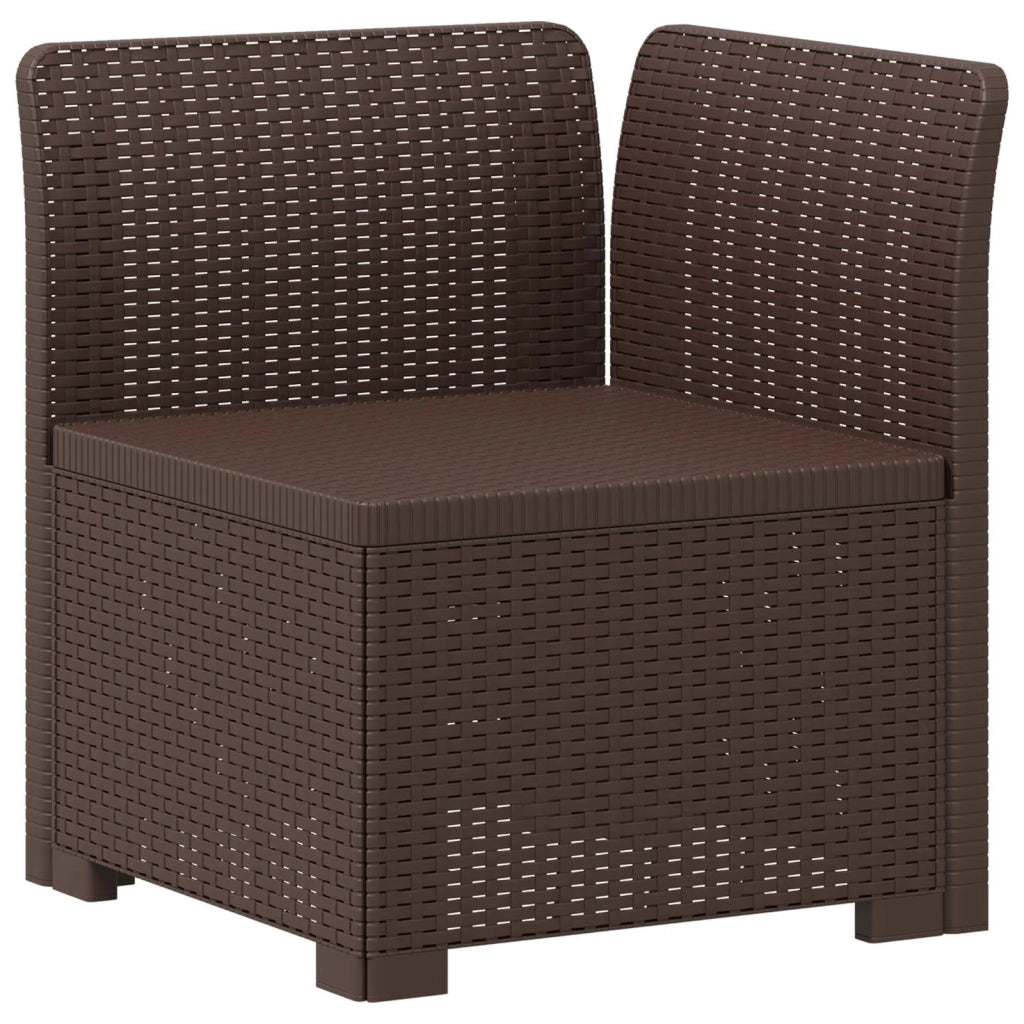 Divano da esterno-Divano da Giardino a 1 Posto con Cuscino Aspetto Rattan PP 919758