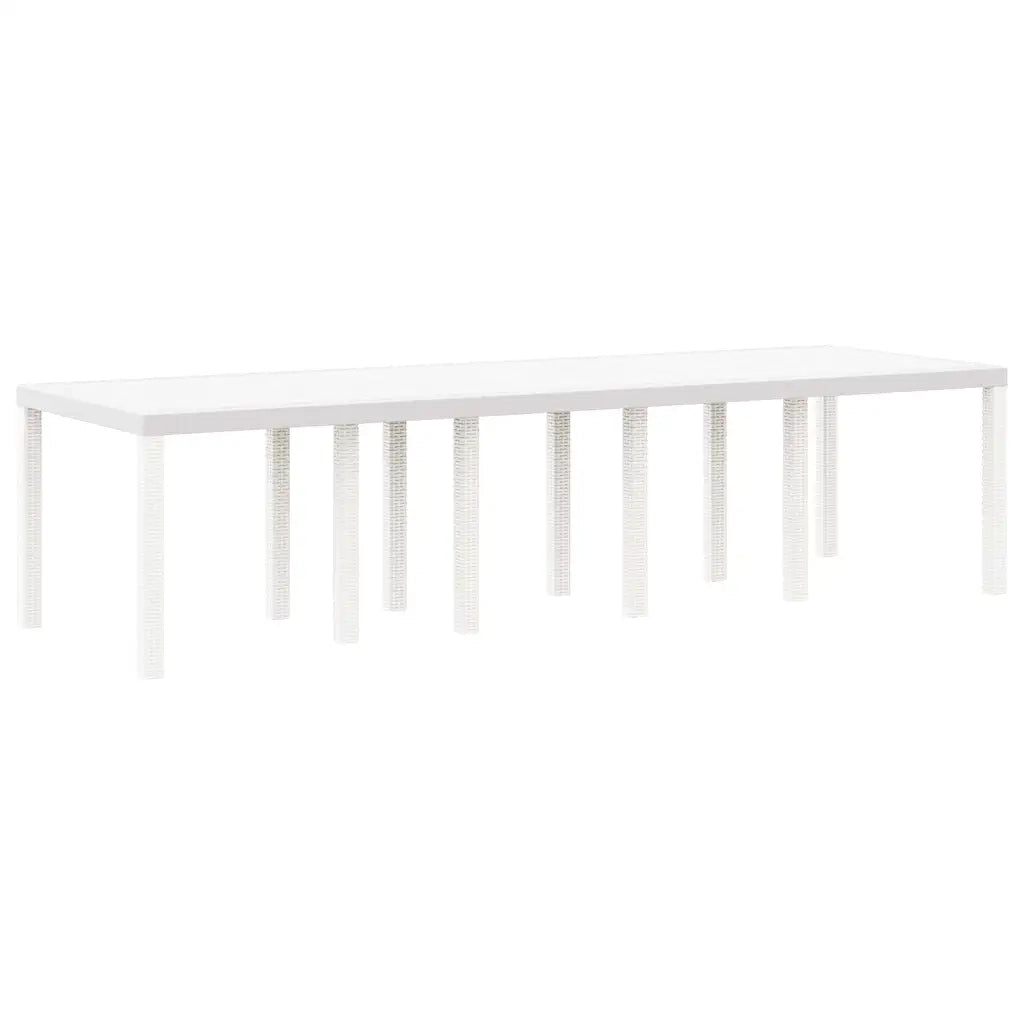 Set da Pranzo per Giardino 13 pcs Bianco e Grigio chiaro