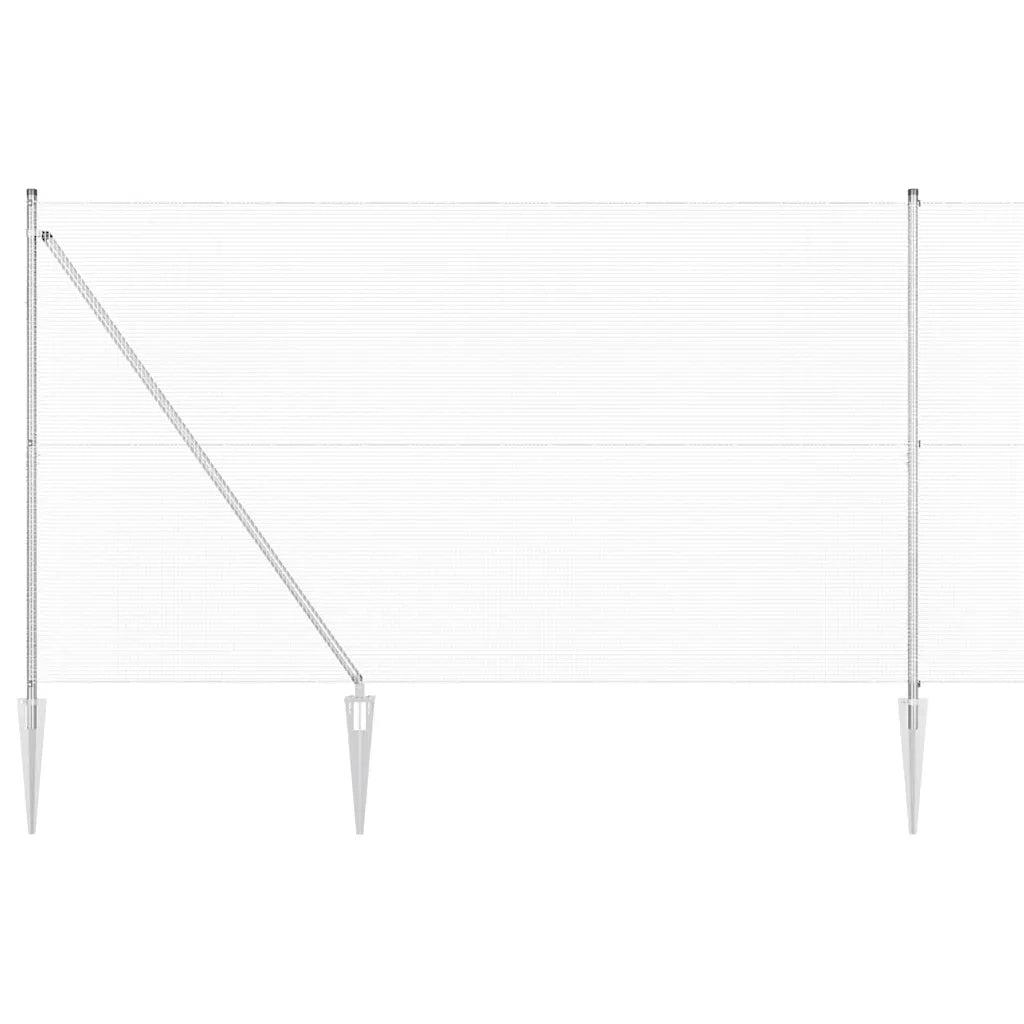Palo della recinzione Argento 25 x 1,6 m (rete 12 x 12 mm)