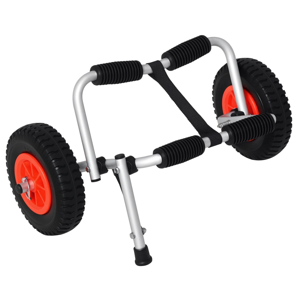 Carrello Trasporto Pieghevole per Kayak ¨C Xylo ¨C Alluminio 75kg 57,5x33x24cm Argento