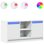 Mobile TV | Armadietto TV | Mobile Porta TV con LED Bianco 100x34x50 cm in Truciolato