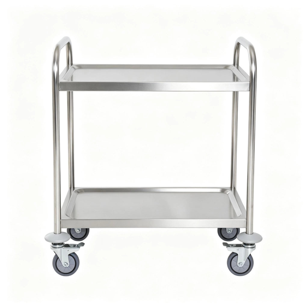 Carrello da cucina pratico, elegante carrello di servizio, robusto carrello multiuso con due ripiani
