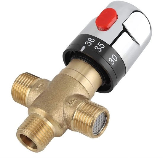 Valvola termostatica 3 vie - Miscellanea - Interruttore di sicurezza 38ºC/42ºC - Facile da installare - Ingresso 15 mm - Adatto per bagno/cucina