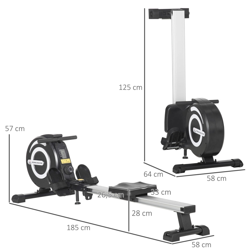 Vogatore Pieghevole ¨C Xylo ¨C Resistenza Magnetica 8 Livelli, Display LCD, Alluminio Acciaio