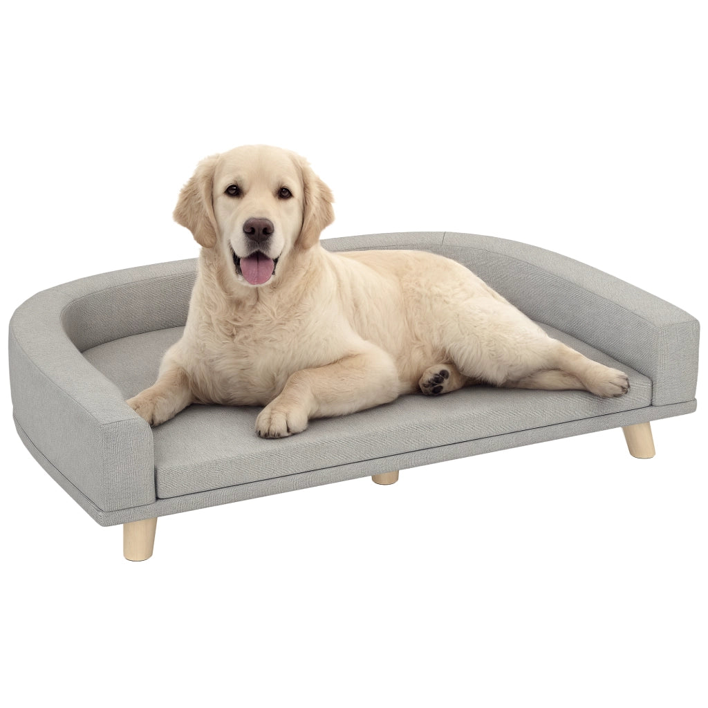 Divano per Cani di Taglia Grande ¨C zephmum ¨C 98x67x25 cm Grigio Poliestere