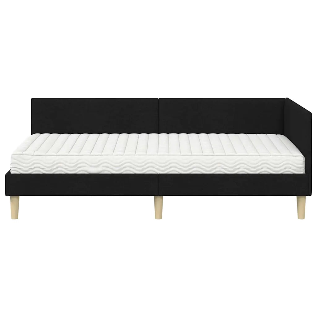 Struttura Letto Angolare con Materasso 2 pcs Verde Tessuto 3393727