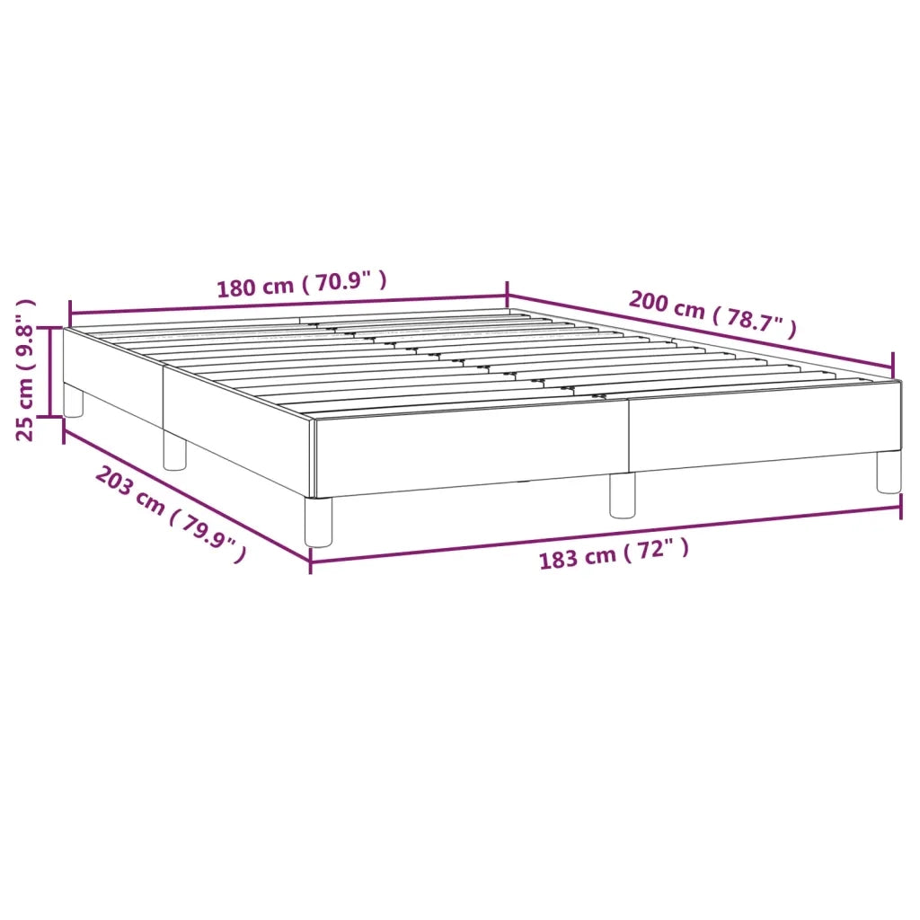 Letto matrimoniale | Letto per adulti | Giroletto senza Materasso Marrone Scuro 180x200 cm Tessuto