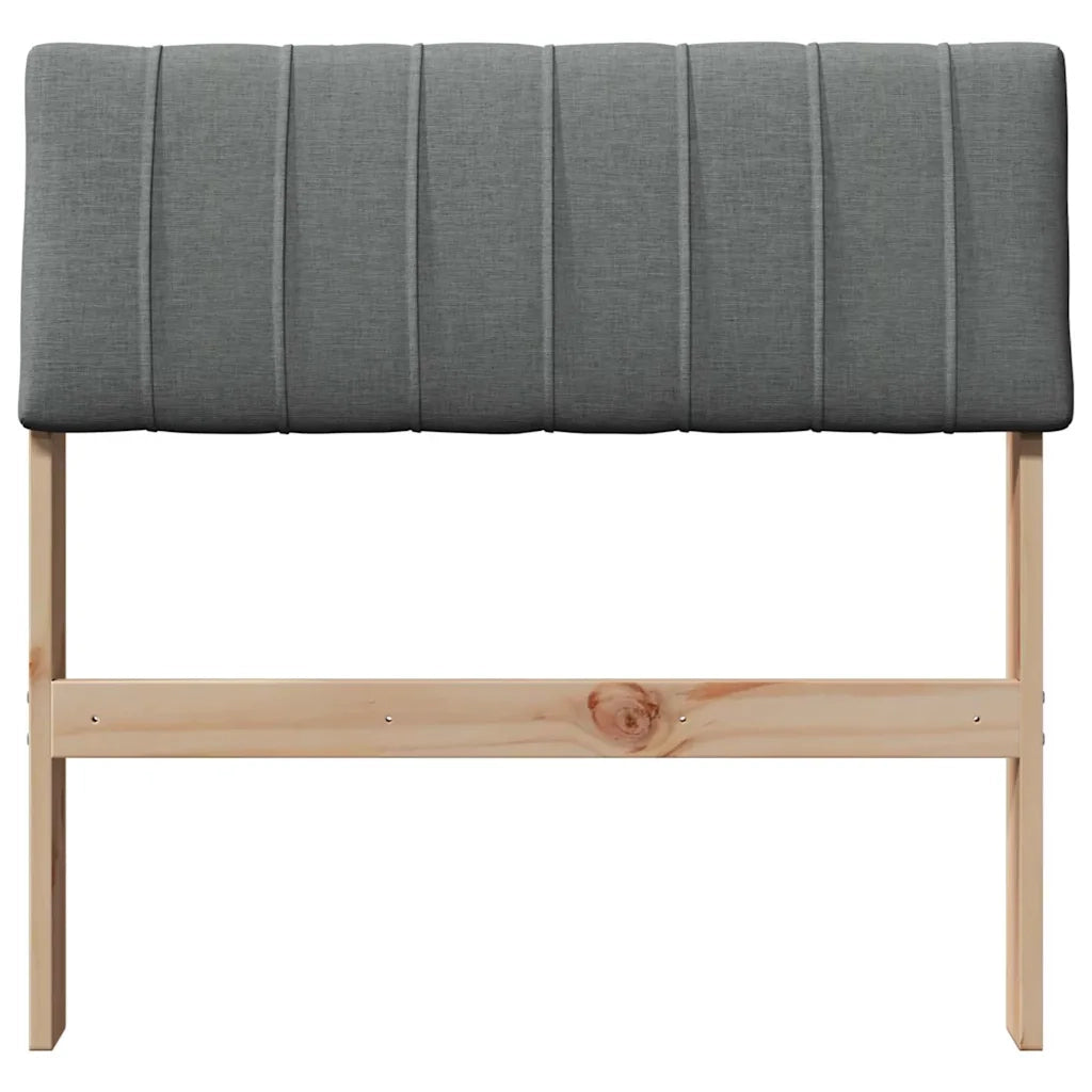 Testiera | Testata imbottita Grigio scuro 80 cm Pino massello