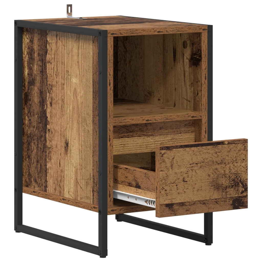 Comodino | Armadio da Notte | Mobiletto da notte Legno vecchio 39,5 x 30 x 50 cm Legno multistrato