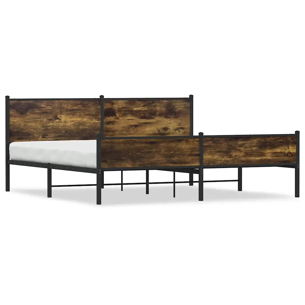 Giroletto senza Materaso in Metallo Rovere Fumo 200x200 cm 3301390