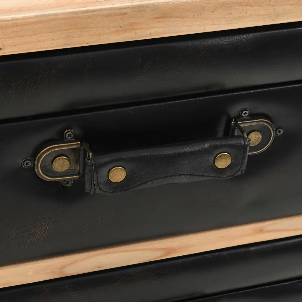 Cassettiera in Legno Massello di Abete 80x36x75 cm 245778