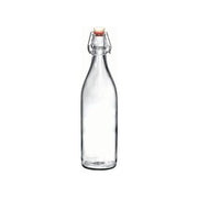 Bormioli Rocco 666260MU7321990 Giara Bottiglia in Vetro 1 L Tappo Meccanico Ermetico colore Trasparente