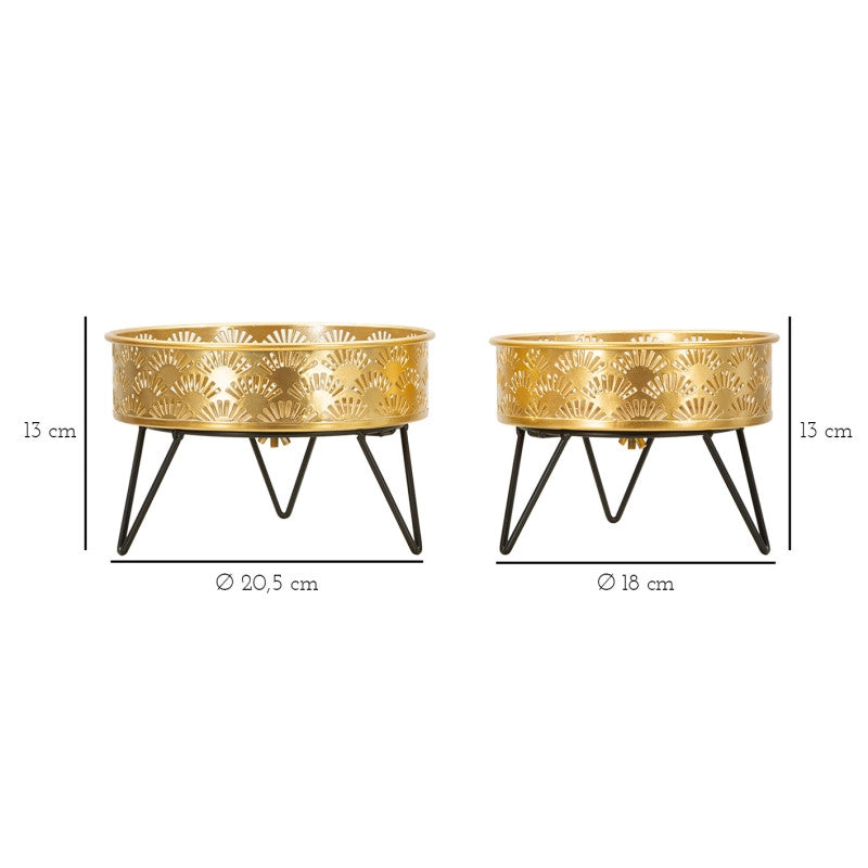 Porta Vasi Zanny Coppia cm ø 20,5x13-18x13