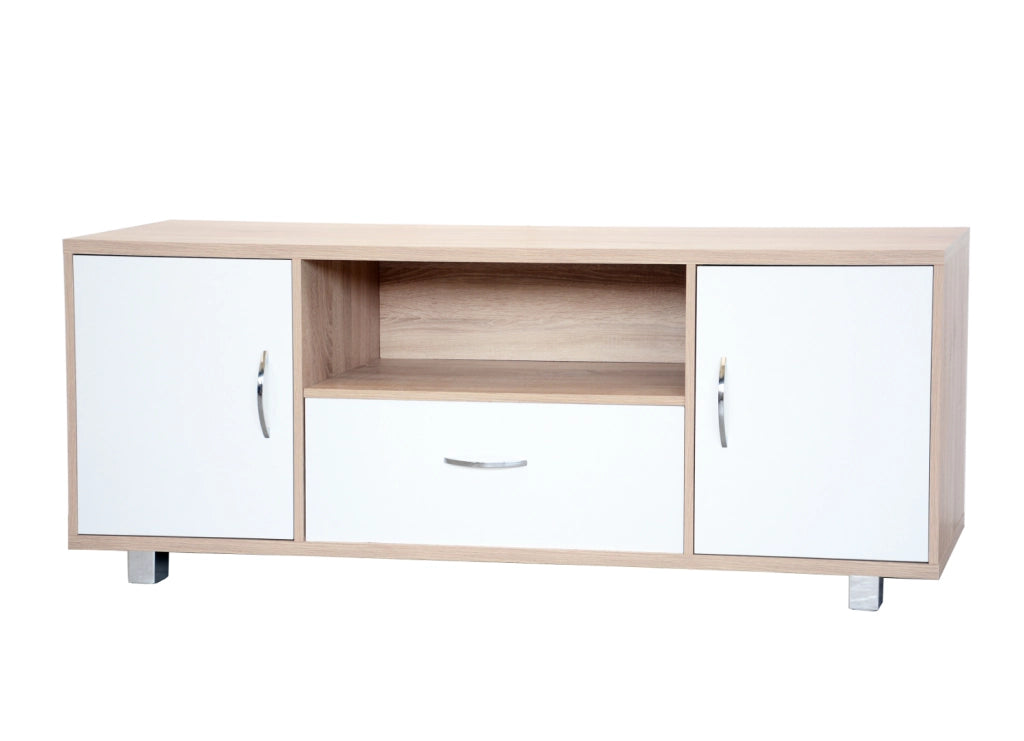 Mobile Porta TV, Legno, Sonoma/Bianco Frassinato, 40x136x57.5 cm art.1403RSBF