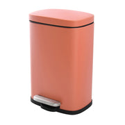 Pattumiera a pedale in acciaio 5lt color terracotta opaco con chiusura rallentata Axin