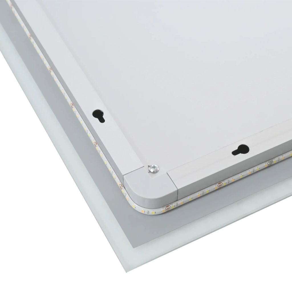 Specchio decorativo moderno a LED per il bagno 80 x 60 cm bianco 03_0010160