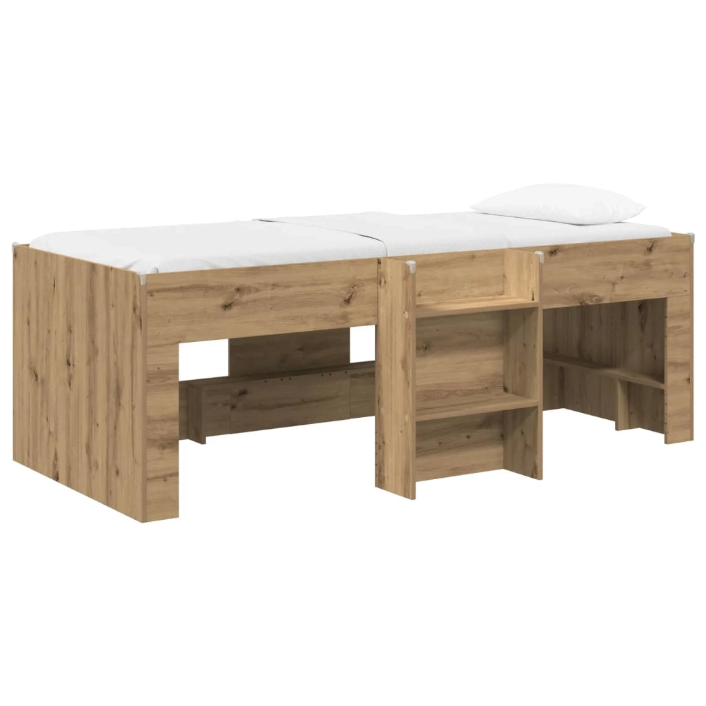 Letto Alto per Bambini | Letto Infantile | Lettino 2 pcs Rovere Artigianale