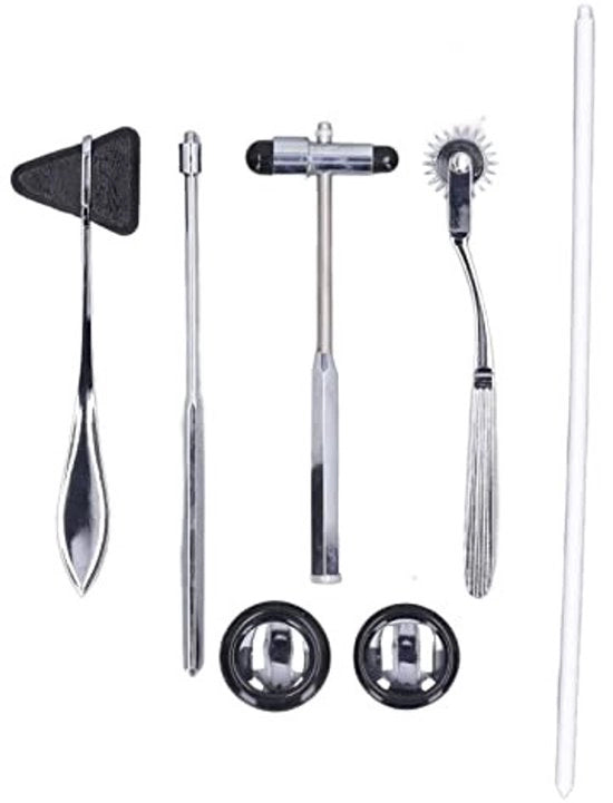 Set di Hameri Professionale Reflex - Hamere Neurologiche - Maniglia Ergonomica - Acciaio Inossidabile - 5 Pezzi - Portatile per Test di Nervi