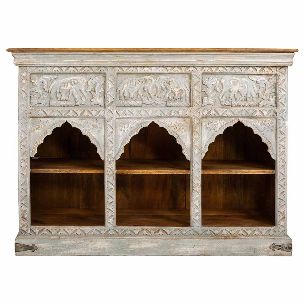 Credenza in legno bianco 132x40x96