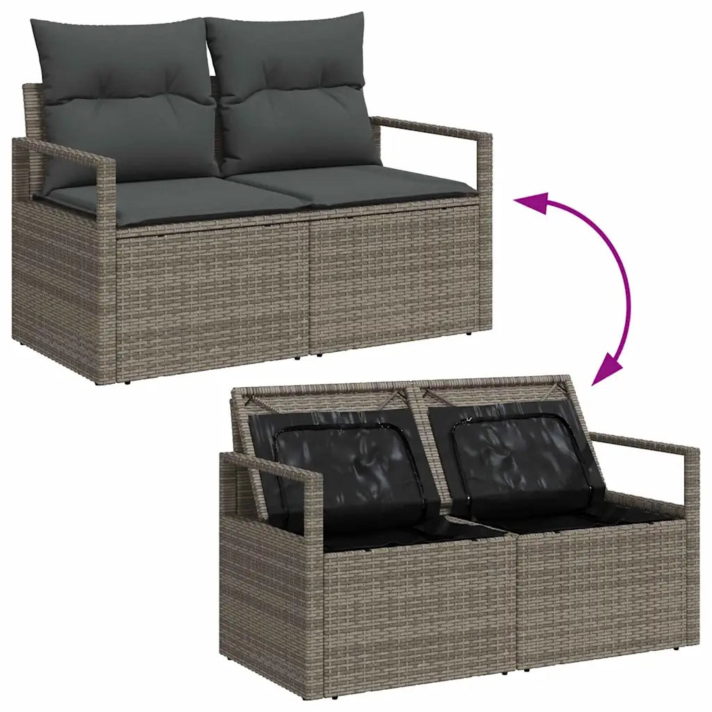 Set Divano da Giardino 8 pcs Grigio polyrattan 3356340