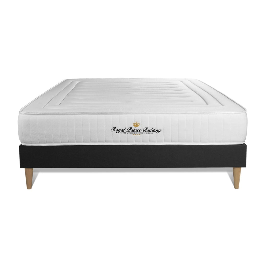 Kit rete e materasso LANCASTER 130x190cm - Spessore : 22cm - molle insacchettate e memory foam - Rigido, 3 zone di comfort