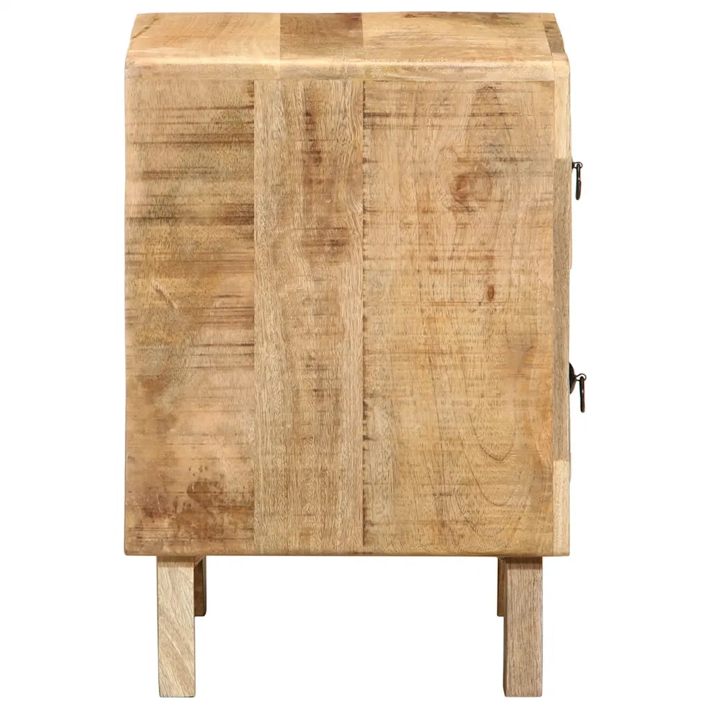 Comodini 2pz 40x32x46 cm in Legno Massello di Mango Grezzo 4104512