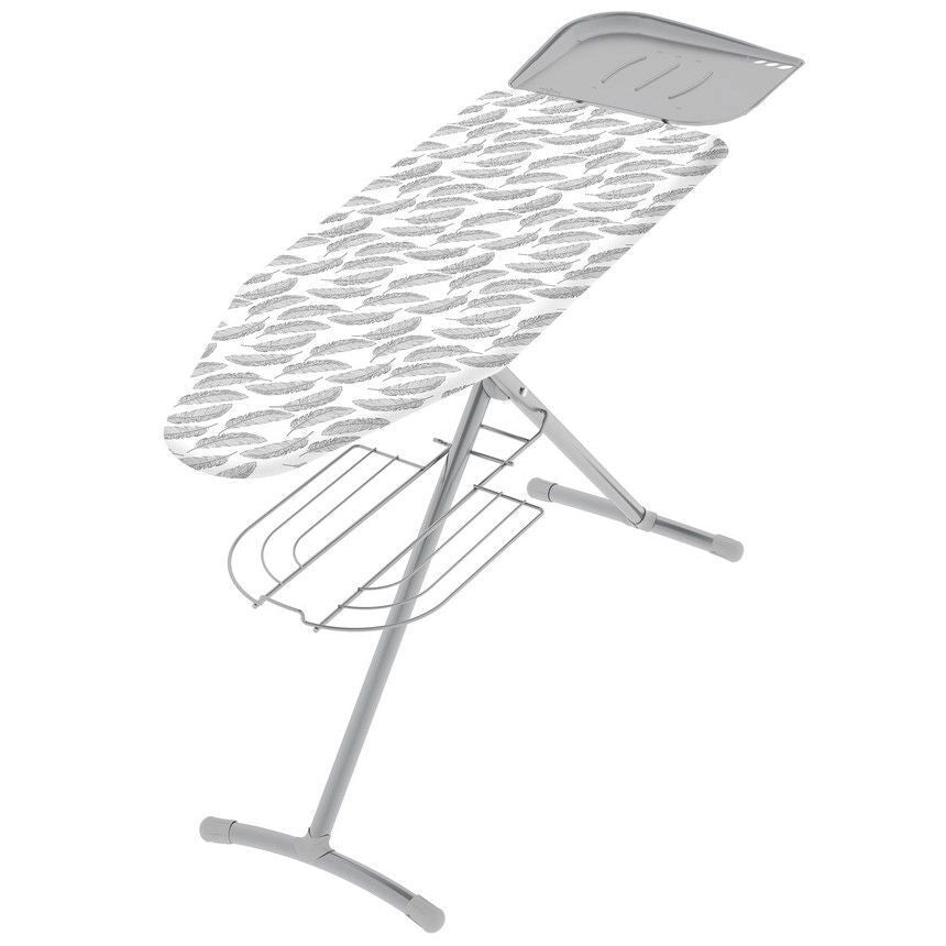 Colombo New Scal A142LB1W Turbo Asse da stiro 120x44 cm altezza regolabile 6 posizioni portacaldaia griglia rinforzata colore Grigio