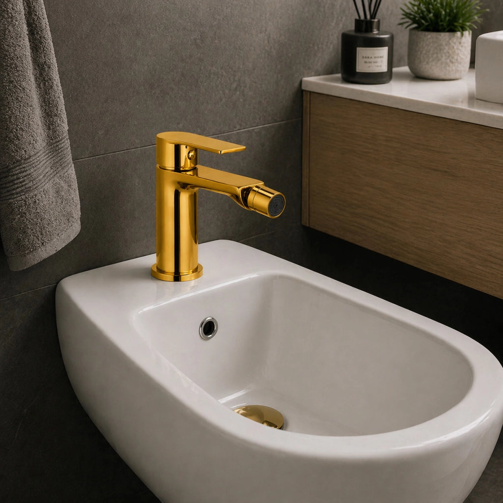 Miscelatore Rubinetto Oro Opaco Monocomando Ottone Aeratore Orientabile 94013