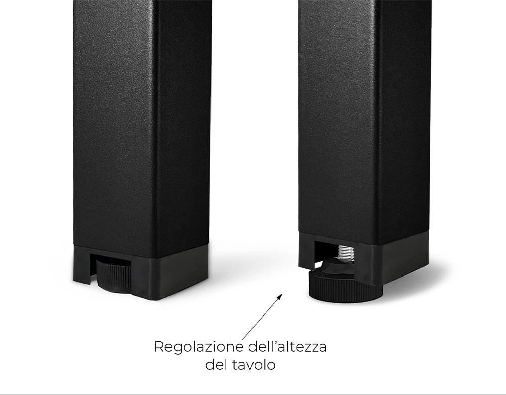 Tavolo da esterno 70×70 cm tavolo da giardino Nero Alan - TQ10-7.7AL