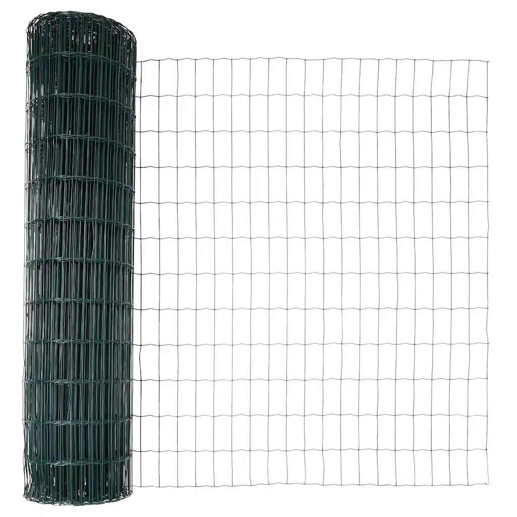 Recinzione da Giardino | Recinzione con Posto Verde 1,2 x 25 m Acciaio e PVC