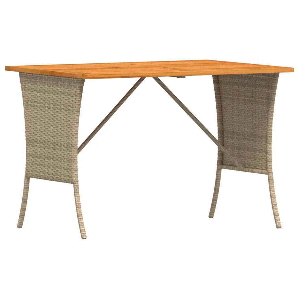 Set Divano da Giardino 3 pz con Cuscini Beige in Polyrattan
